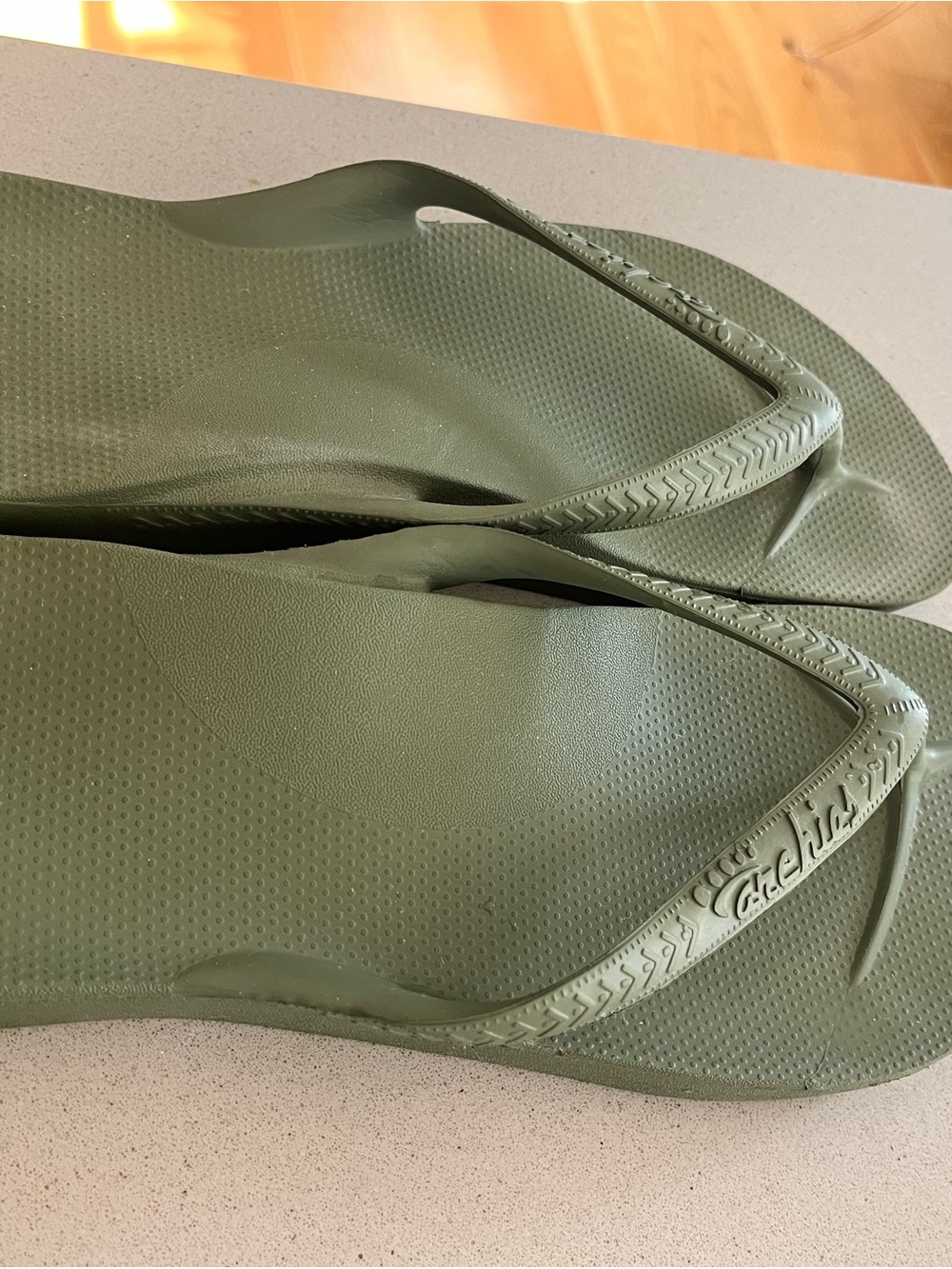 Archies Olive Green Flip Flop Sandals